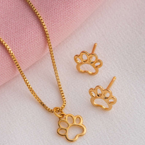 Conjunto Brinco e Pingente 8mm