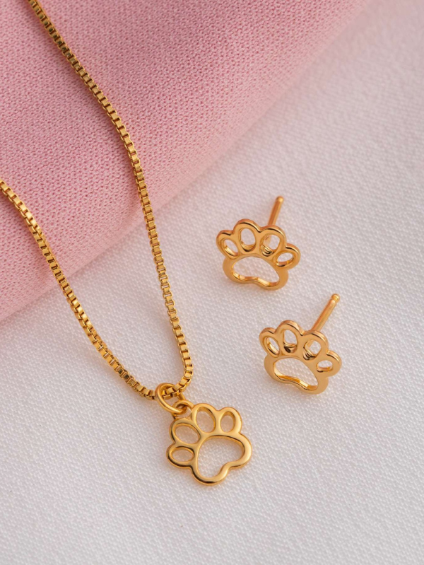 Conjunto Brinco e Pingente 8mm