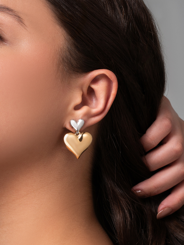 Brinco Coração - Tam 3,3cm